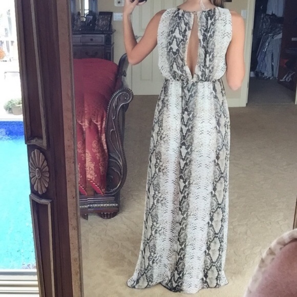 Andrée High Low Snakeskin Maxi Dress - Picture 2 of 8